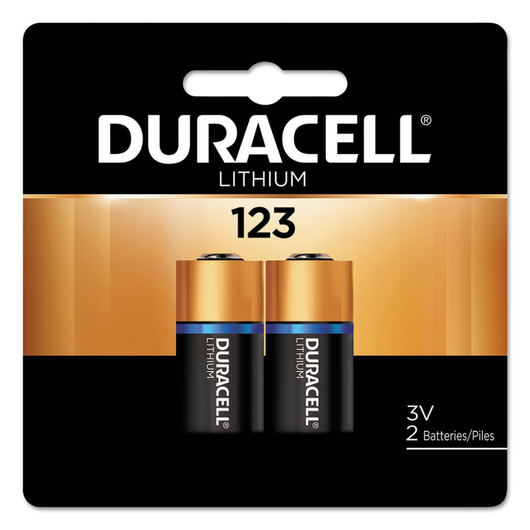 Duracell DL123A, 3V Lithium, 2/PK